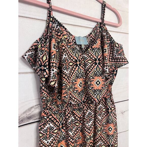 Skies are Blue Maxi Dress Size SM Geometric Shapes - Picture 2 of 5